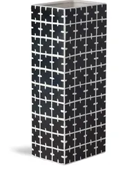 Nuove Forme Vase mit geometrischem Print Schwarz