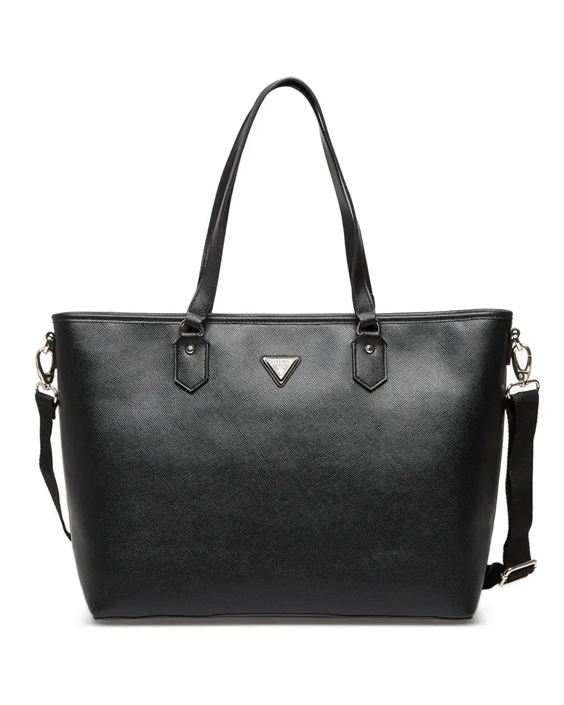 Guess Norom logo-plaque tote bag - Schwarz Schwarz