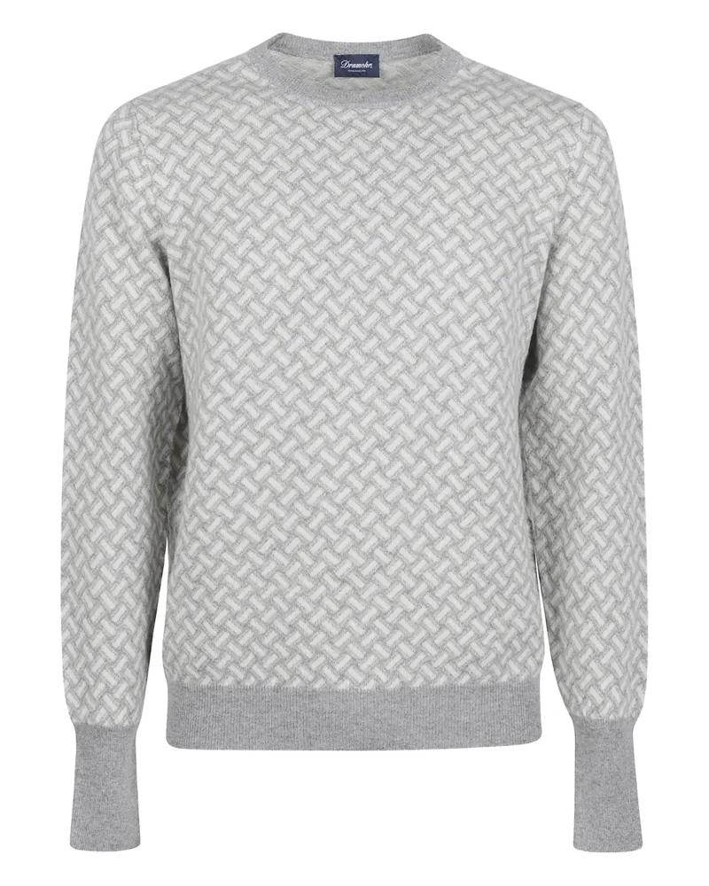 Drumohr  round neck patterned sweater - Grau Grau