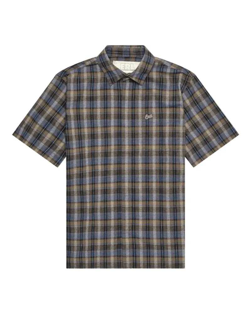 ERL check-print short-sleeve shirt - Nude Nude