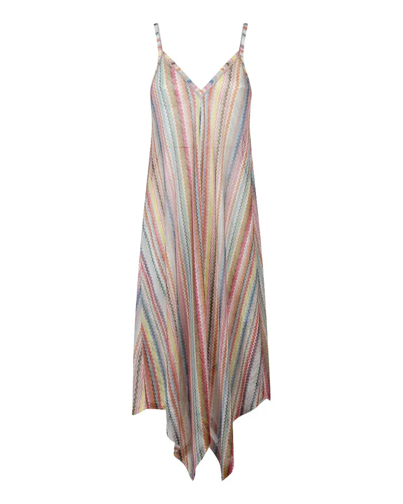 Missoni V-neck zig-zag-pattern dress - Blau Blau