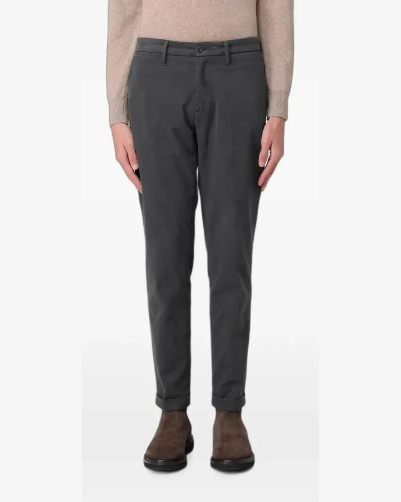 Re-HasH logo-patch chino trousers - Grau Grau
