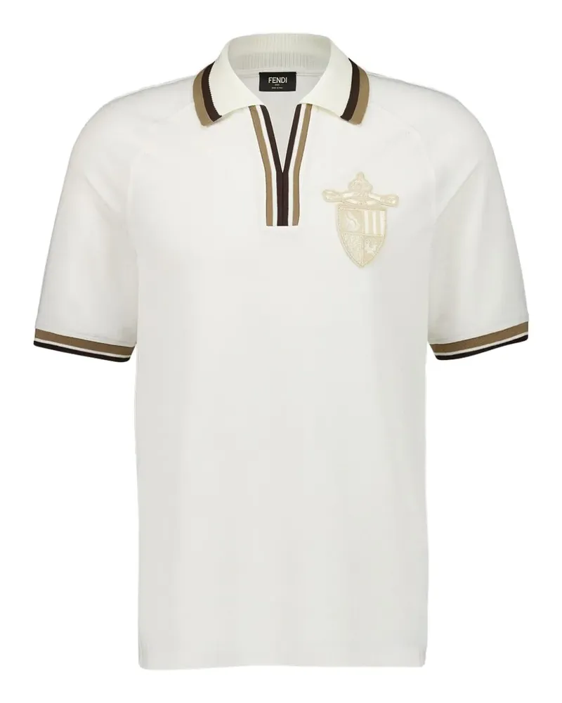 Fendi Poloshirt aus Jacquard - Weiß Weiß
