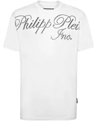 Philipp Plein T-Shirt mit Kristallen Weiß