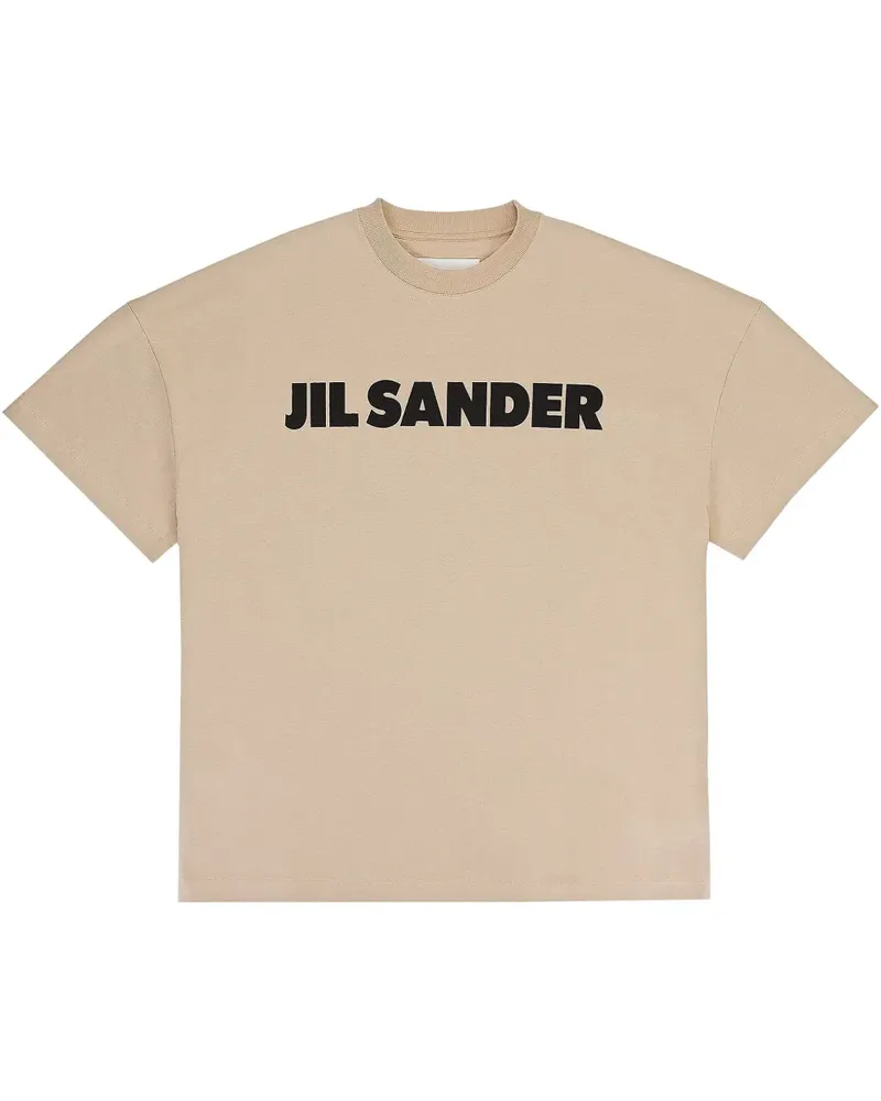 Jil Sander Dark Sand T-Shirt mit Logo-Print - Nude Nude