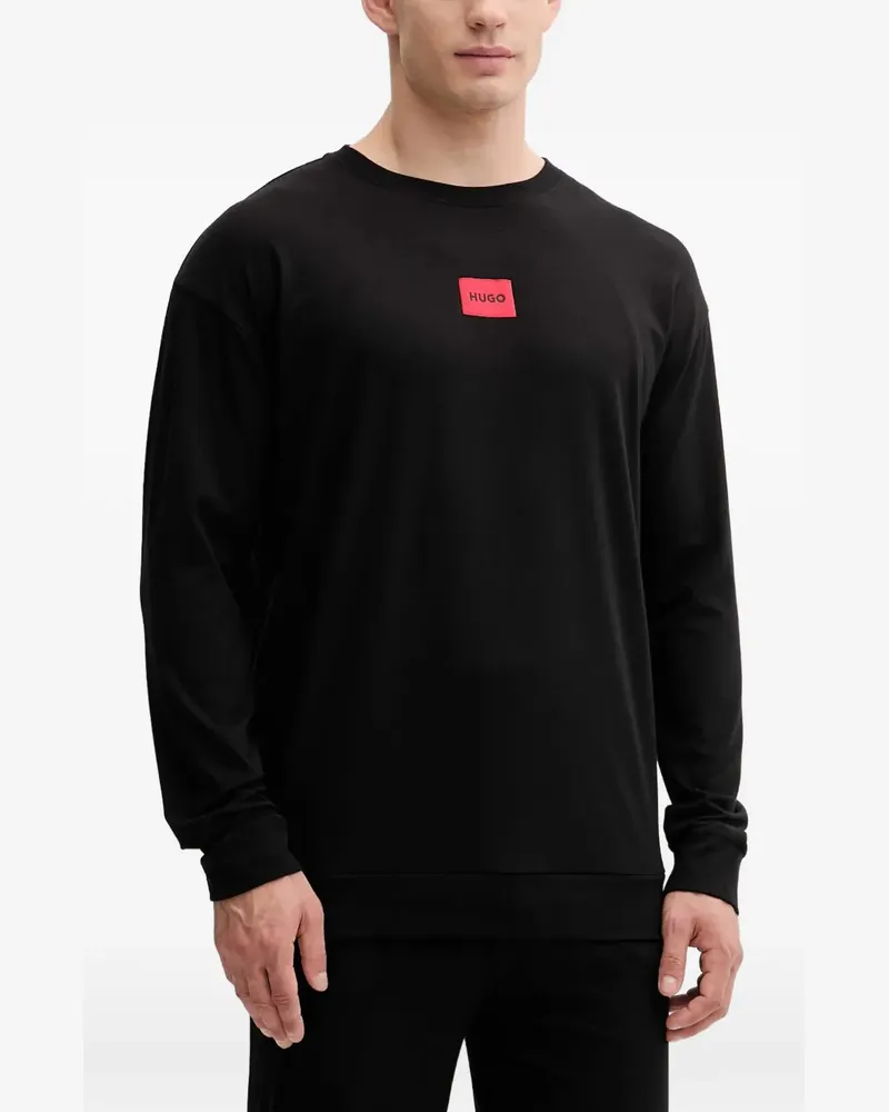 HUGO BOSS Pyjama mit Logo-Patch - Schwarz Schwarz