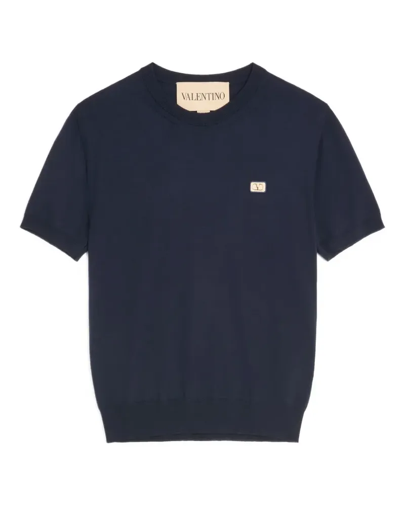 Valentino Garavani T-Shirt mit VLogo-Patch - Blau Blau