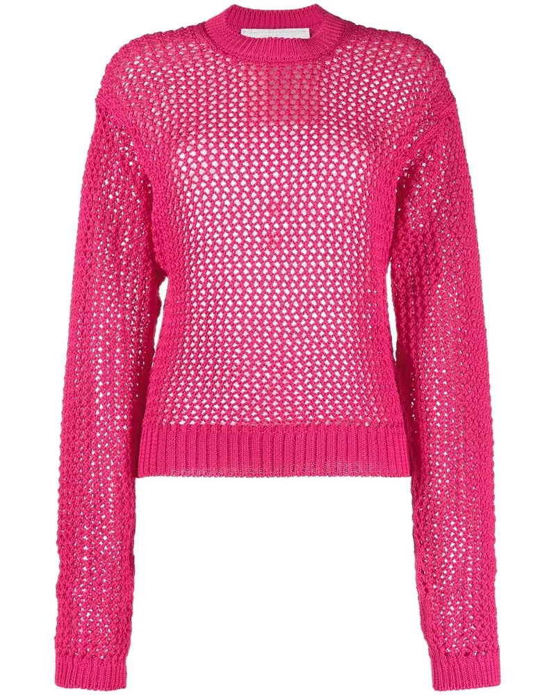 RAMAEL Pullover in Lochstrick - Rosa Rosa