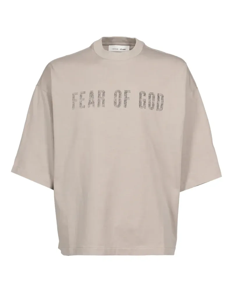Fear of God Merch logo-print boxy T-shirt - Grau Grau
