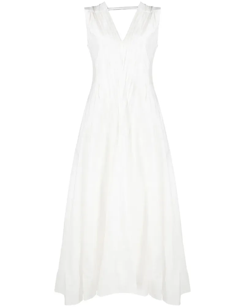Brunello Cucinelli Kleid mit Falten - Weiß Weiß