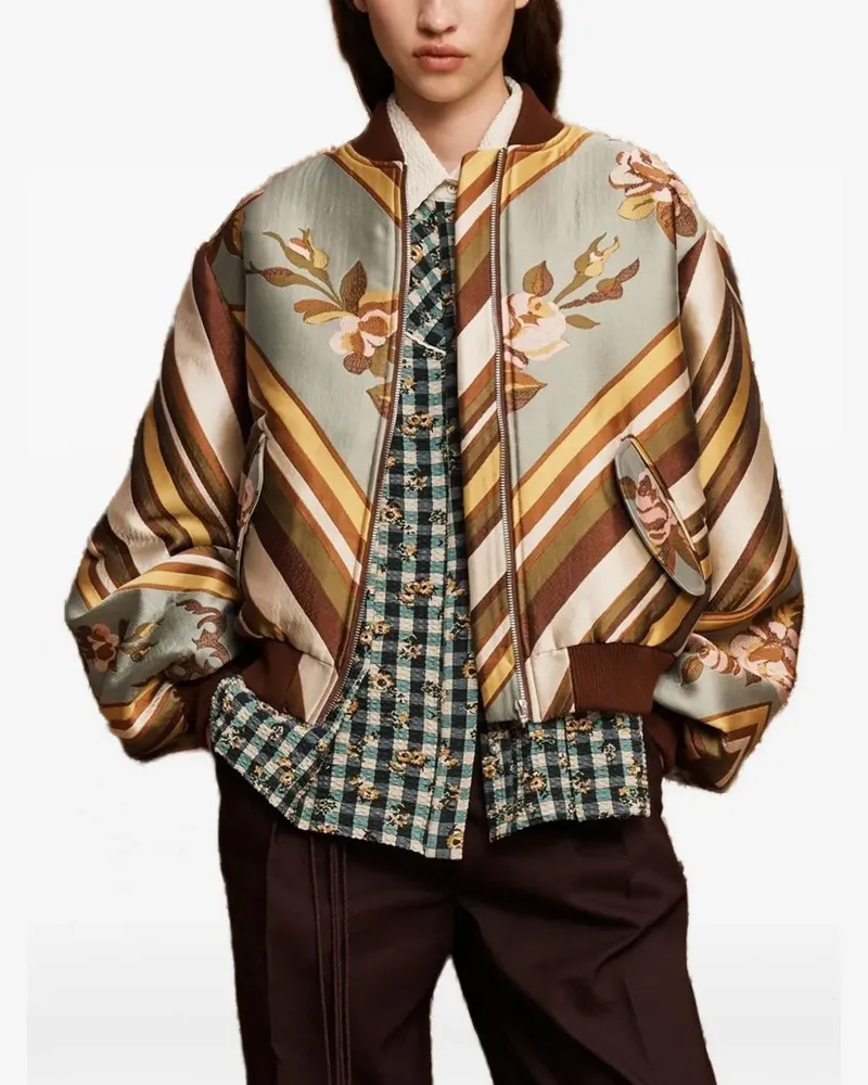 ALEMAIS La Rosa Bomberjacke aus Jacquard - Nude Nude