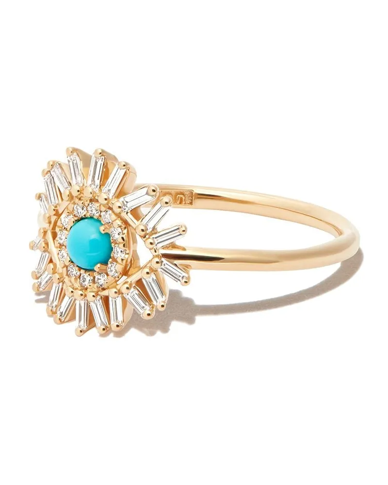 Suzanne Kalan 18kt Evil Eye Gelbgoldring mit Diamanten Gold