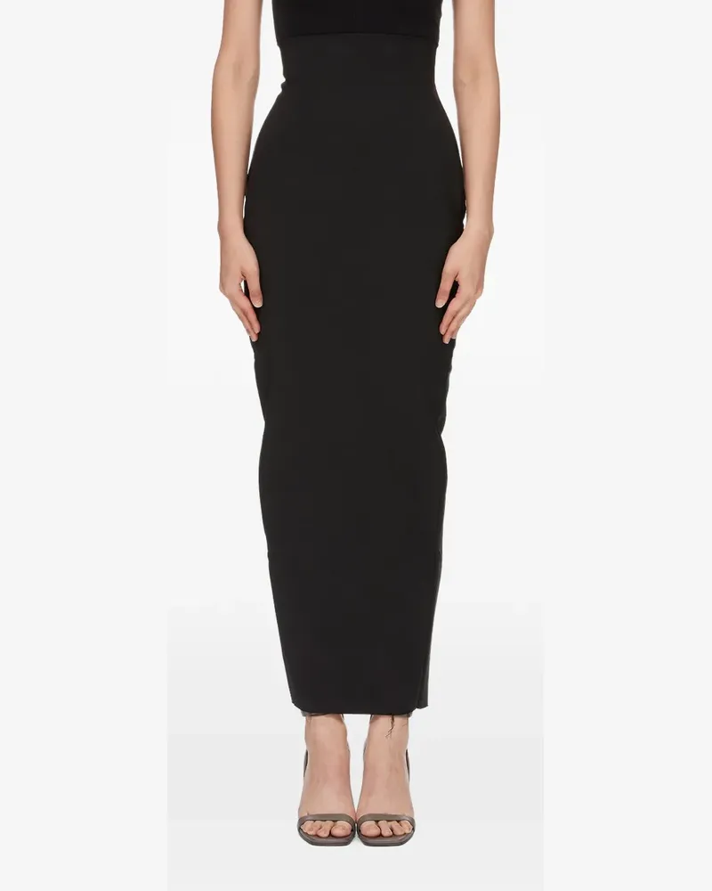 Rick Owens Maxirock mit unbearbeitetem Saum - Schwarz Schwarz