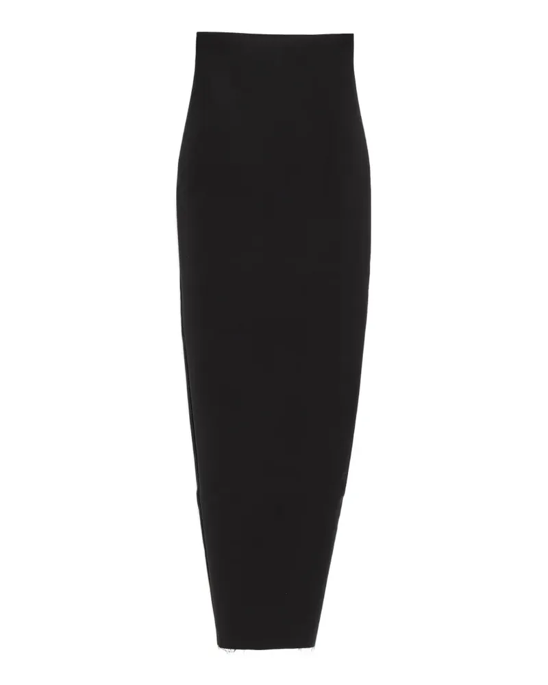 Rick Owens raw-hem maxi skirt - Schwarz Schwarz