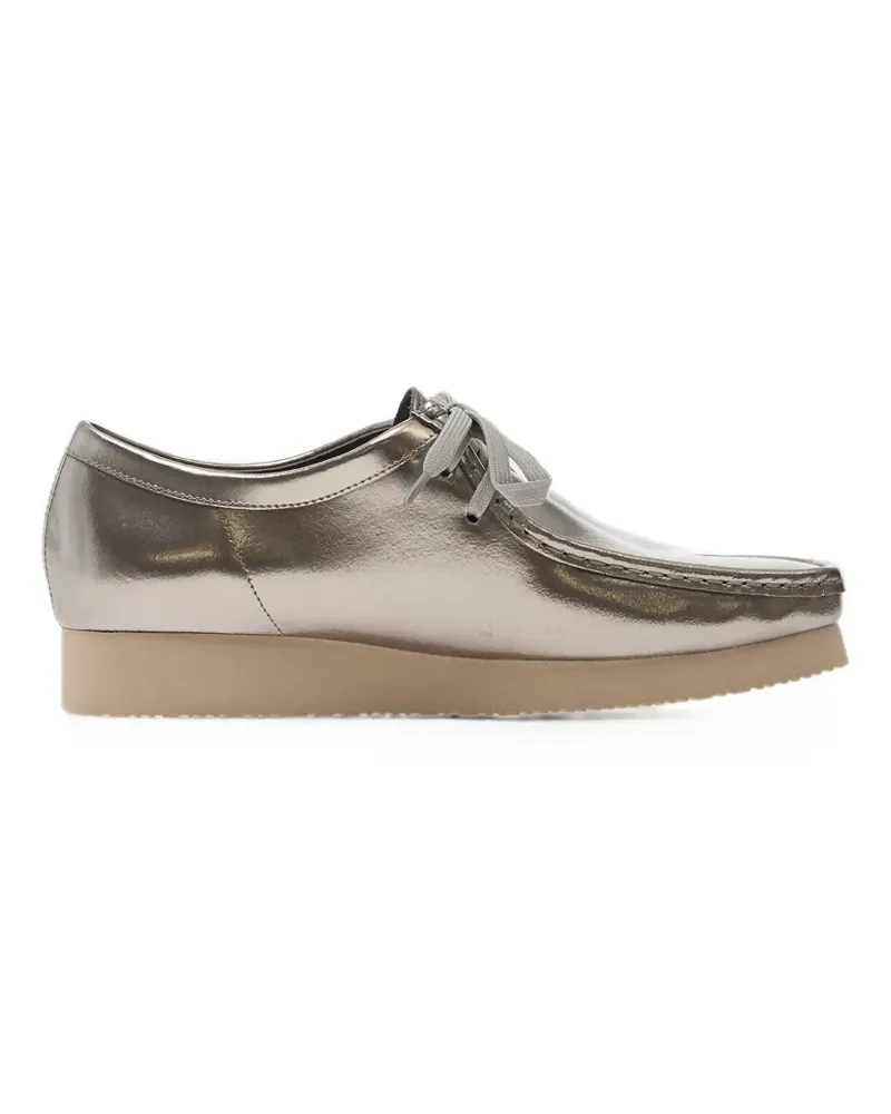 Clarks Wallabee Day patent leather shoes - Silber Silber