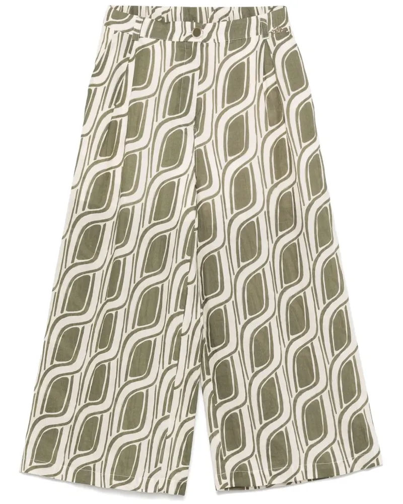 Liu Jo Hose mit abstraktem Print - Grün Grün