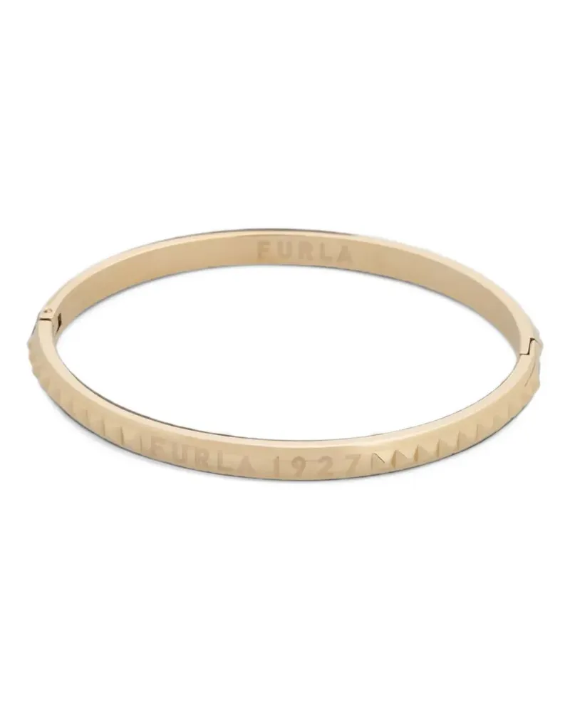 Furla pyramid-stud engraved bangle - Gold Gold