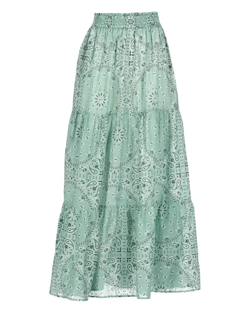 MC2 Saint Barth Cheyenne Maxirock mit Bandana-Print - Blau Blau