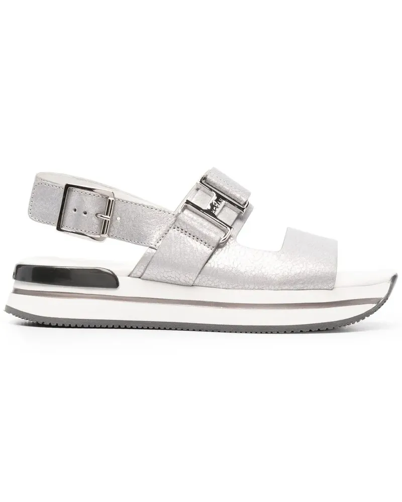 Hogan Sandalen mit Logo - Grau Grau