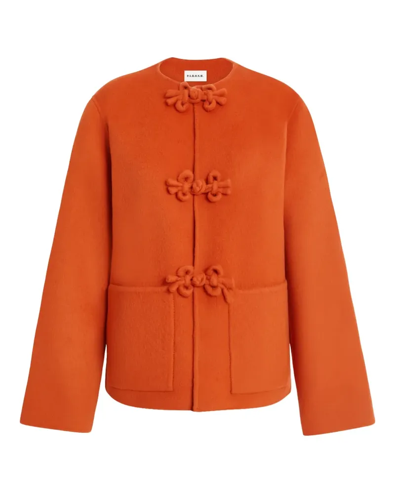 P.A.R.O.S.H. P.A.R.O H. Jacke mit Knebelverschlüssen - Orange Orange