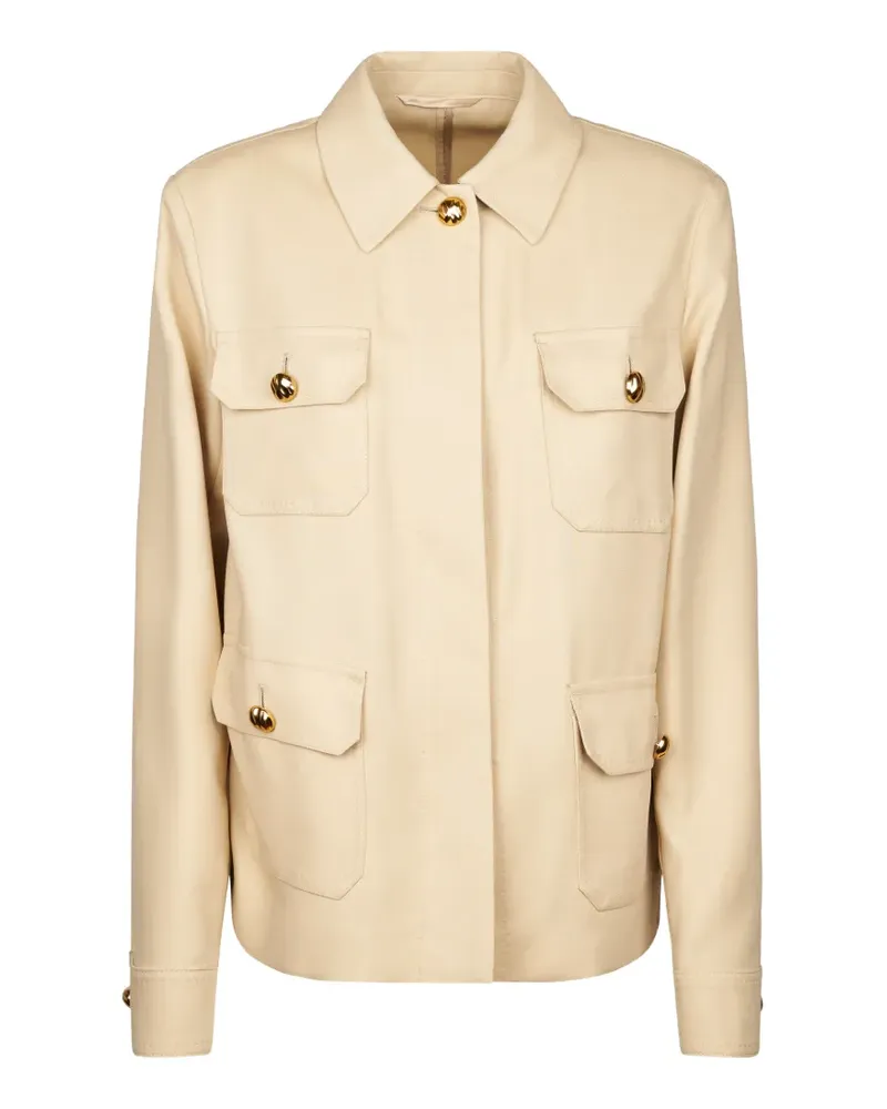 Max Mara Hemdjacke mit Knopfleiste - Nude Nude