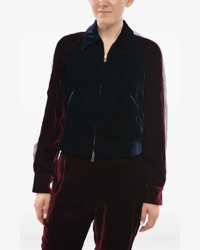 Stella McCartney Miranda Velours-Jacke mit Stickerei - Blau Blau