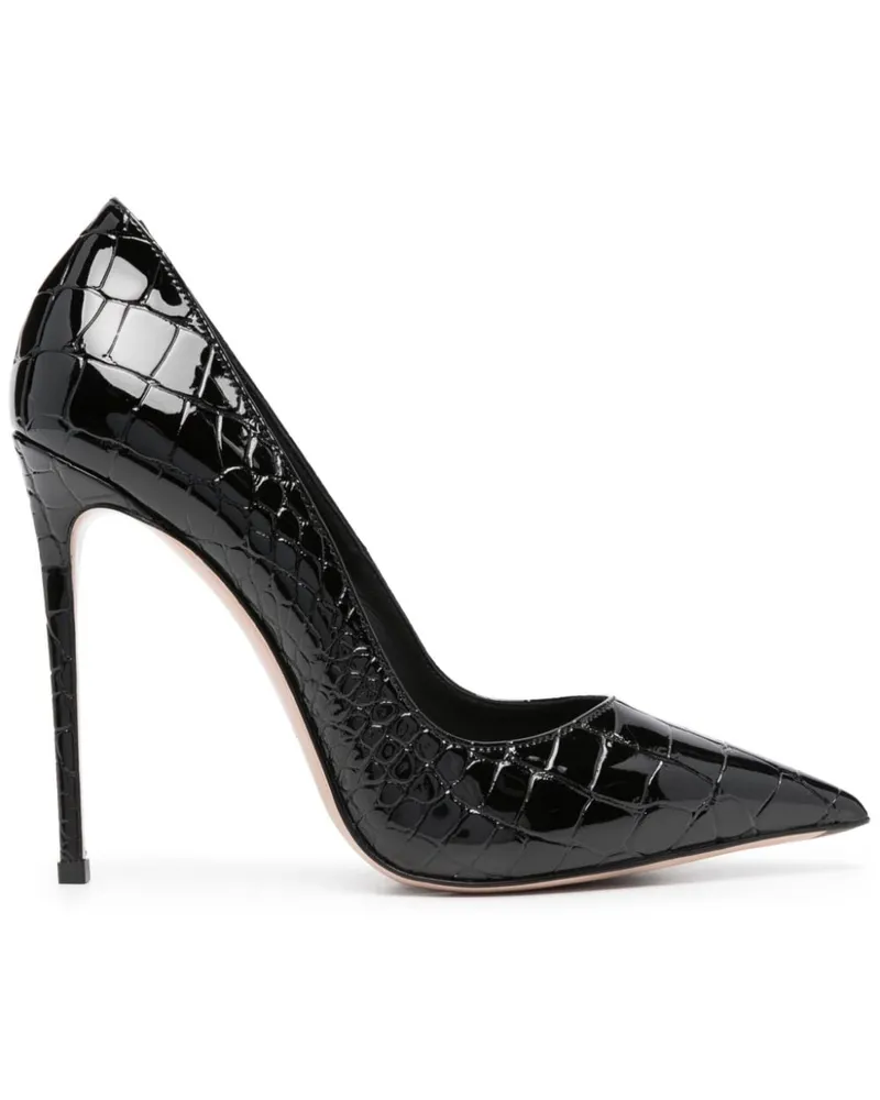 Le Silla Eva Pumps aus Lackleder 120mm - Schwarz Schwarz