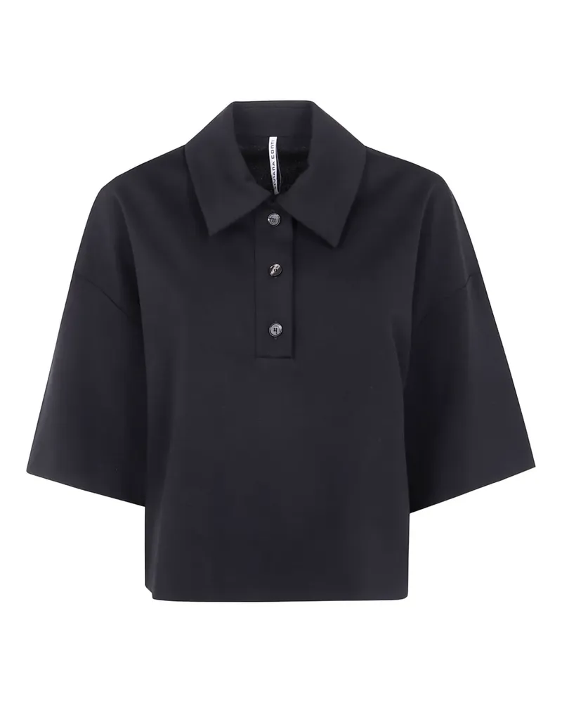 Liviana Conti Poloshirt mit halblangen Ärmeln - Schwarz Schwarz