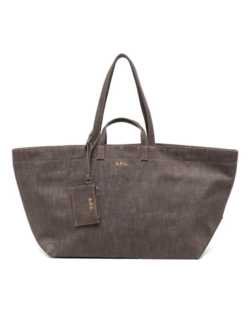 A.P.C. Drummer tote bag - Braun Braun
