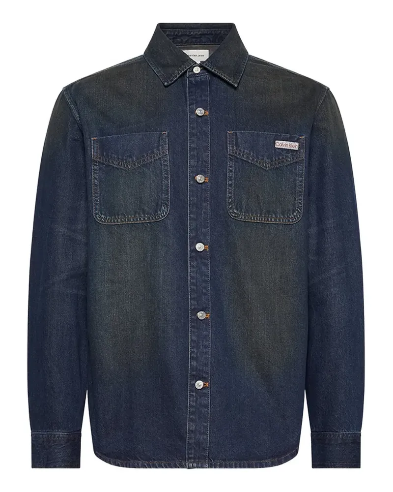 Calvin Klein flap-pocket overshirt - Blau Blau