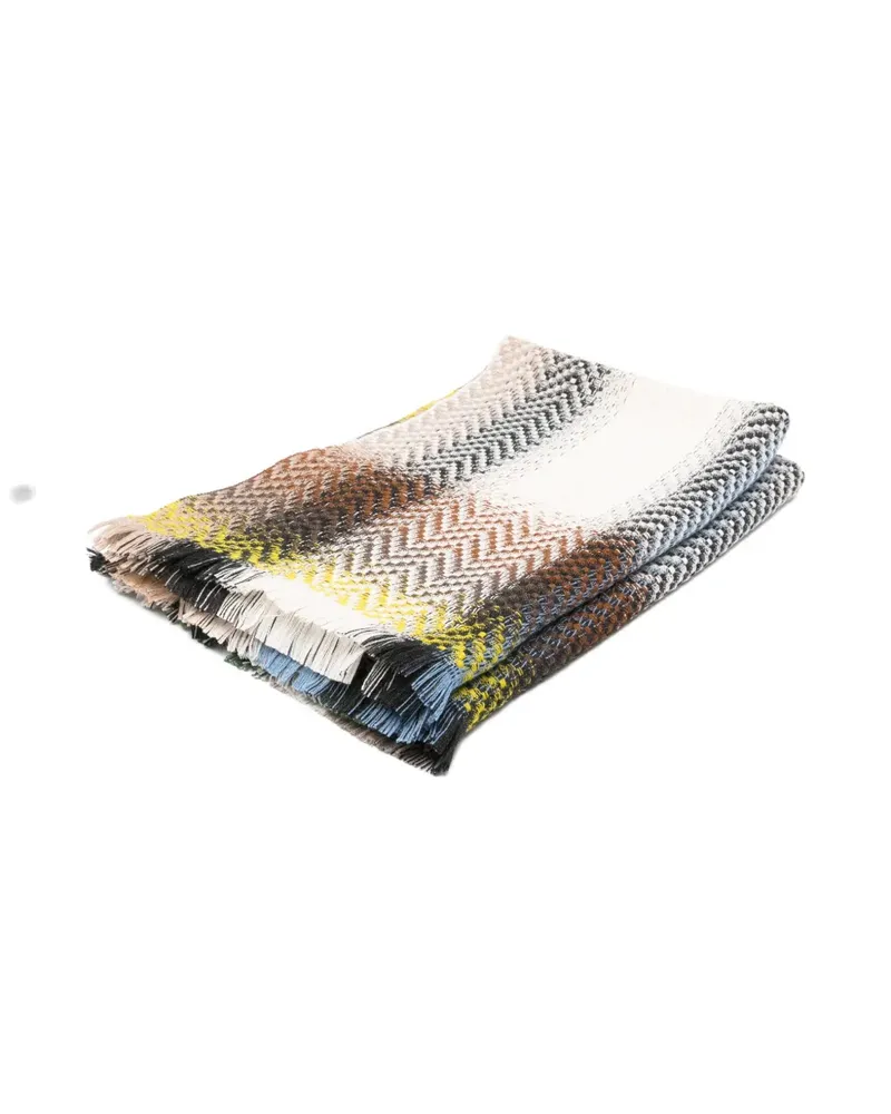 Missoni Home Check New zig-zag fringed throw - Nude Nude