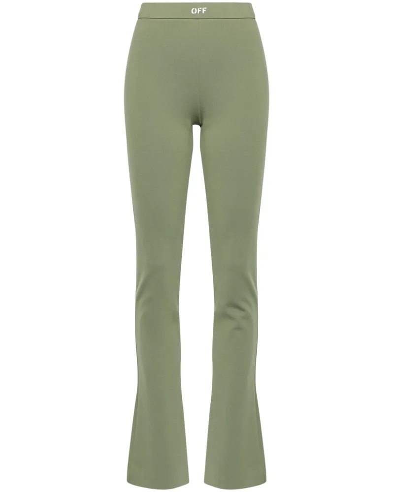 OFF-WHITE Leggings mit Logo-Print - Grün Grün