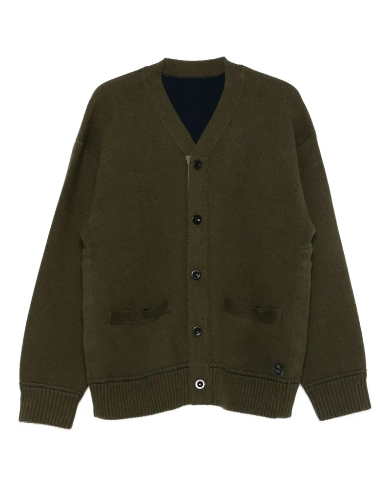 Sacai Geknöpfter Cardigan - Grün Grün