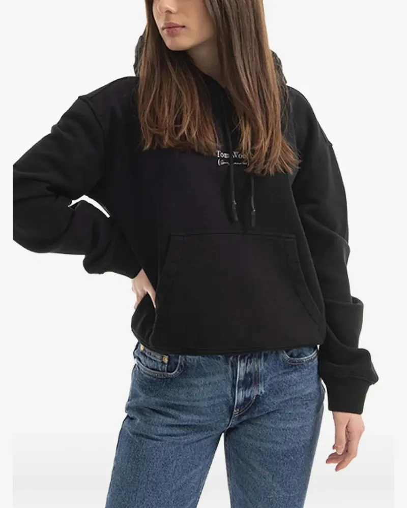 Tom Wood Hoodie mit grafischem Print - Schwarz Schwarz