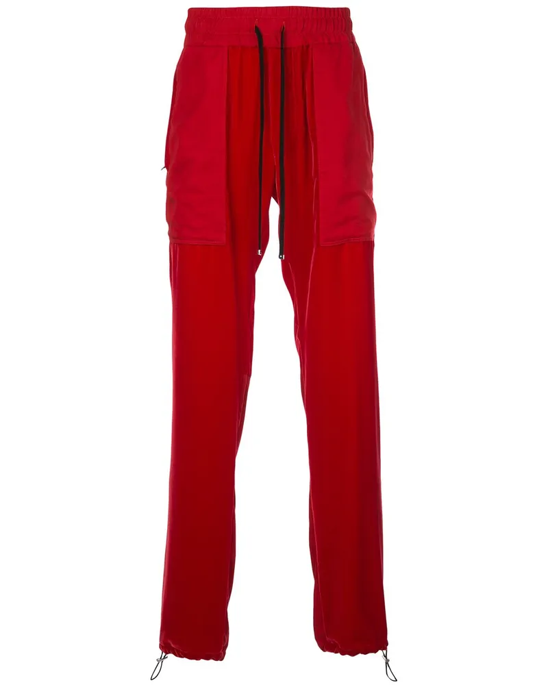 Amiri Gerade Jogginghose aus Samt - Rot Rot