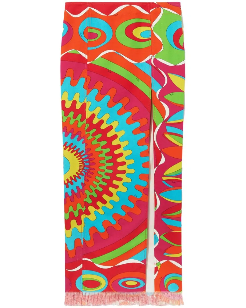 Emilio Pucci Rock mit geometrischem Print - Rot Rot