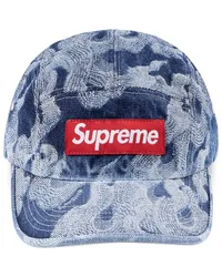 Supreme Being Jeans-Baseballkappe aus Flammen-Jacquard Blau