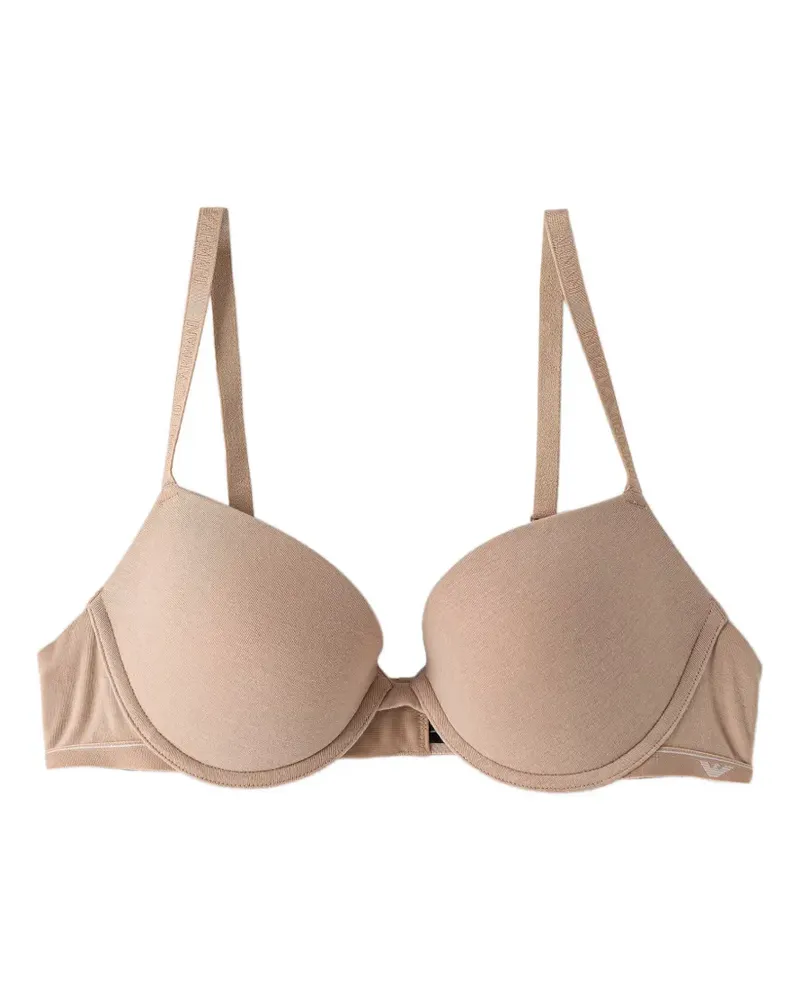 Emporio Armani logo-detail push-up bra - Nude Nude