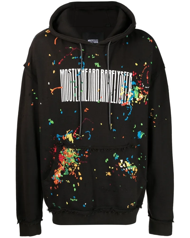 Mostly Heard Rarely Seen Hoodie mit Barcode-Print - Schwarz Schwarz