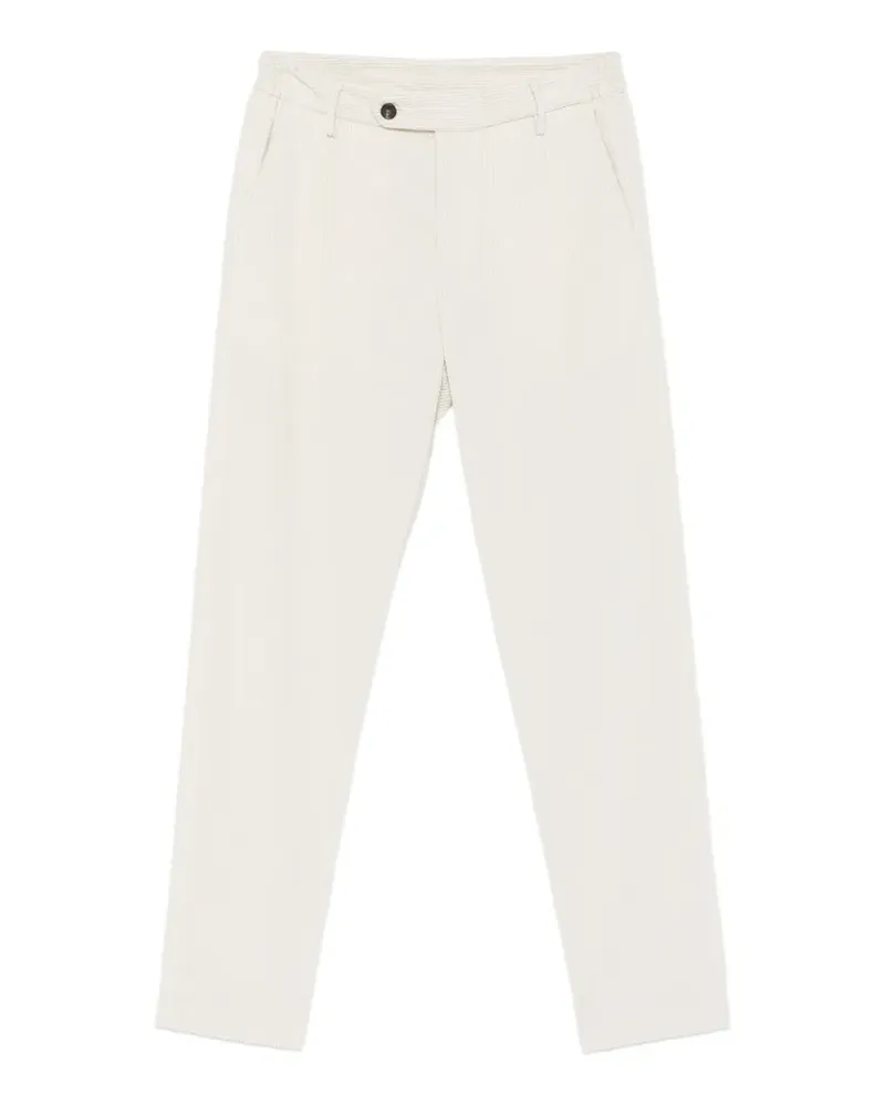 Eleventy Cordhose mit Falten - Weiß Weiß