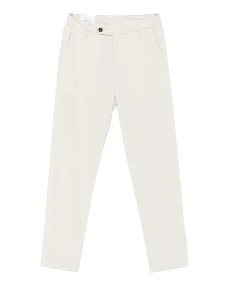 Eleventy pleated corduroy trousers - Weiß Weiß