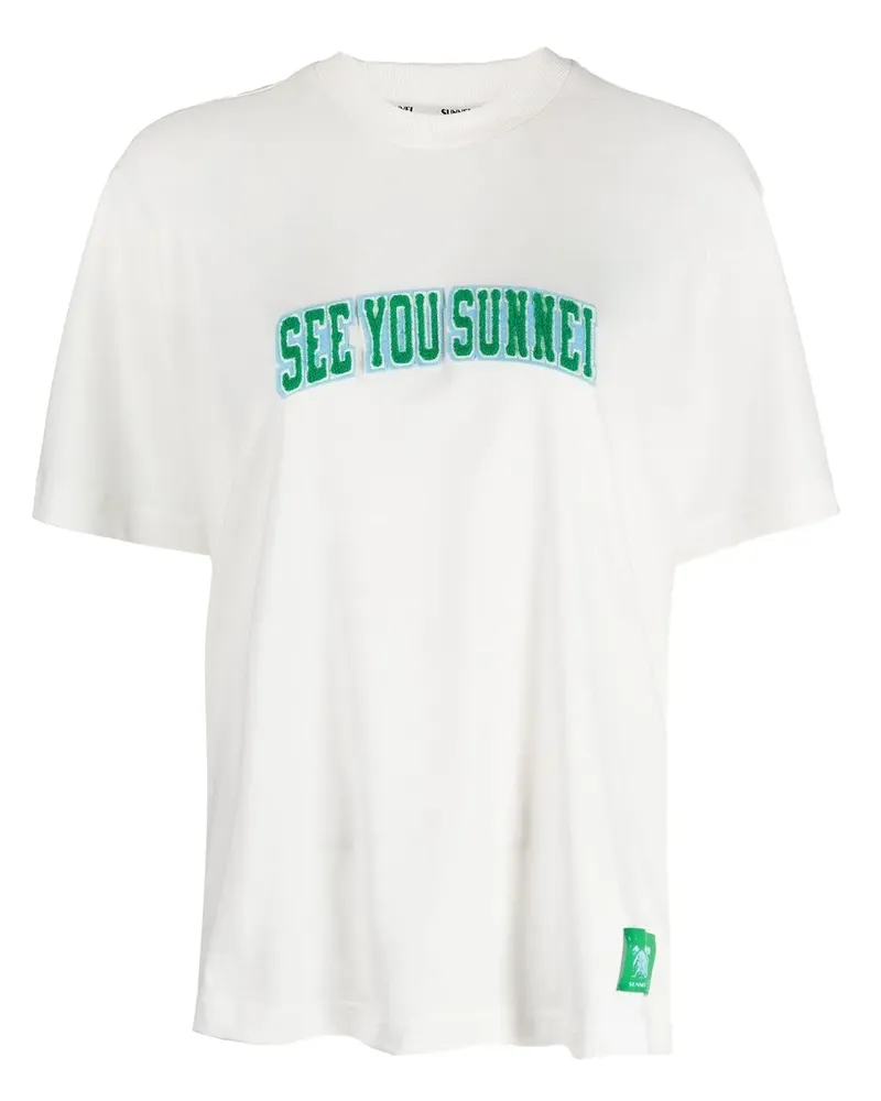 SUNNEI T-Shirt mit Logo-Patch - Weiß Weiß