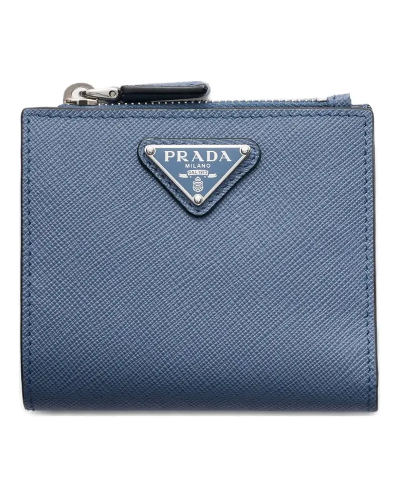 Prada small Saffiano leather wallet - Blau Blau