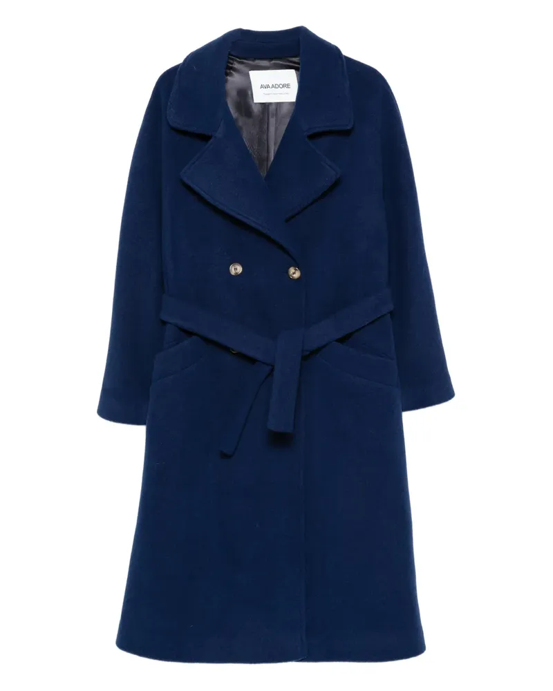AVA ADORE Berlin belted double-breasted coat - Blau Blau