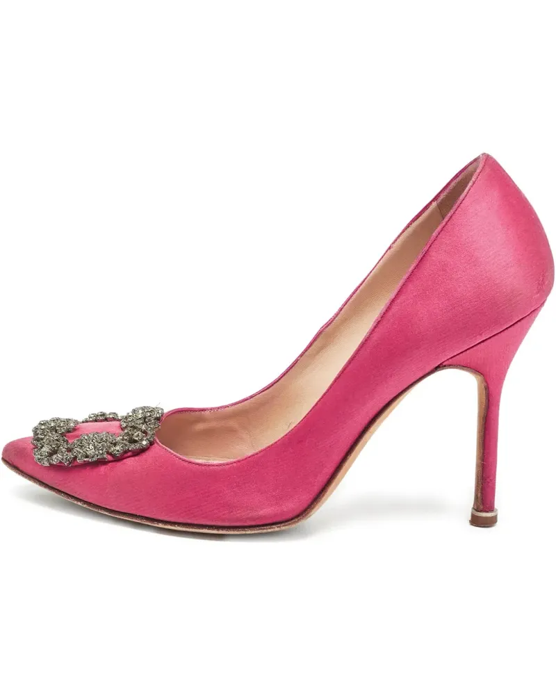 Manolo Blahnik Pre-owned Hangisi Stiletto-Pumps aus Satin 100mm - Rosa Rosa