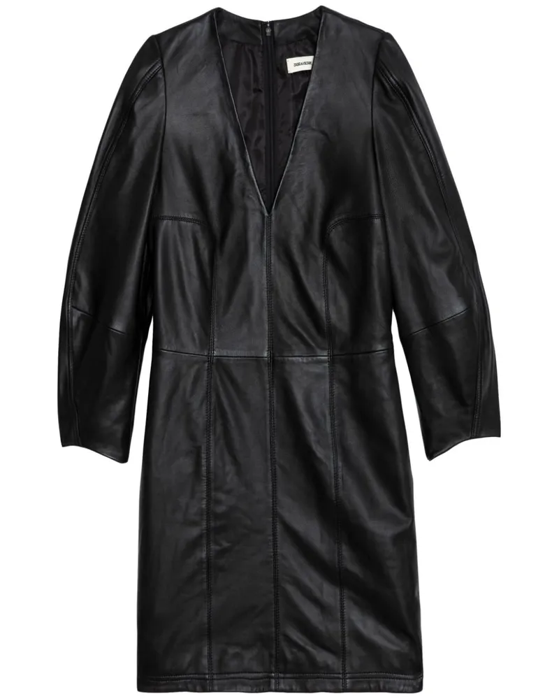 Zadig & Voltaire Minikleid aus Leder - Schwarz Schwarz