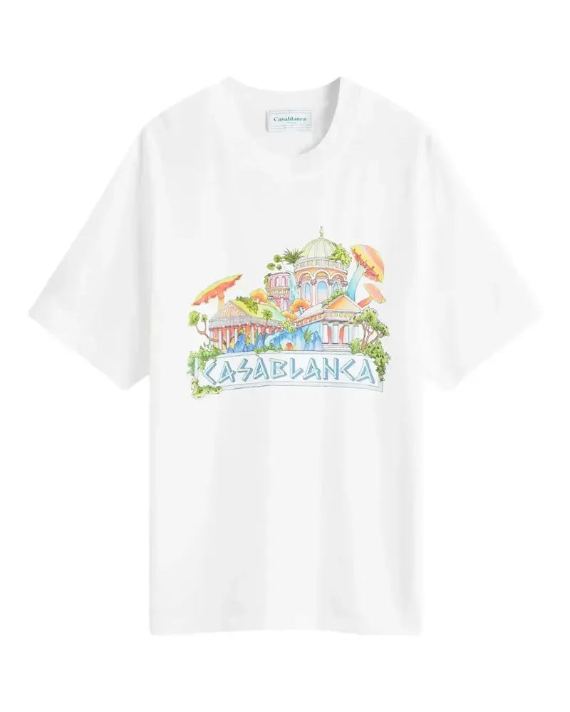 Casablanca Paris Road to Knowledge T-shirt - Weiß Weiß