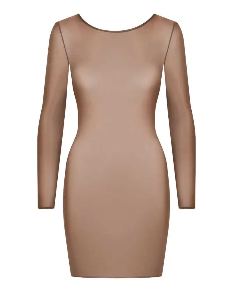 Maison Close French Kiss Light Kleid mit langen Ärmeln - Braun Braun