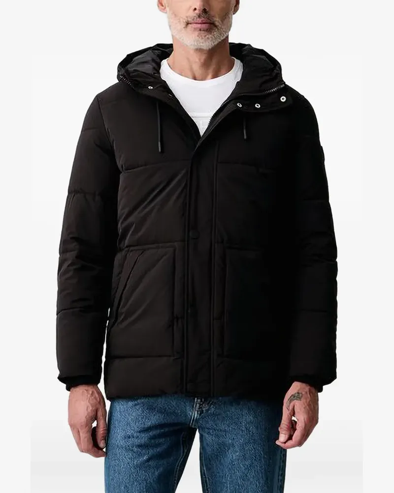 Guess hooded quilted jacket - Schwarz Schwarz