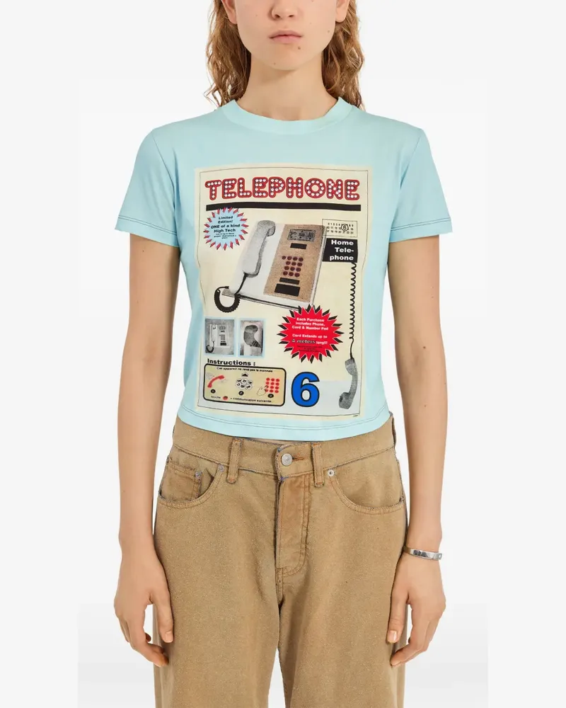 Maison Margiela Sweatshirt mit rundem Ausschnitt - Blau Blau